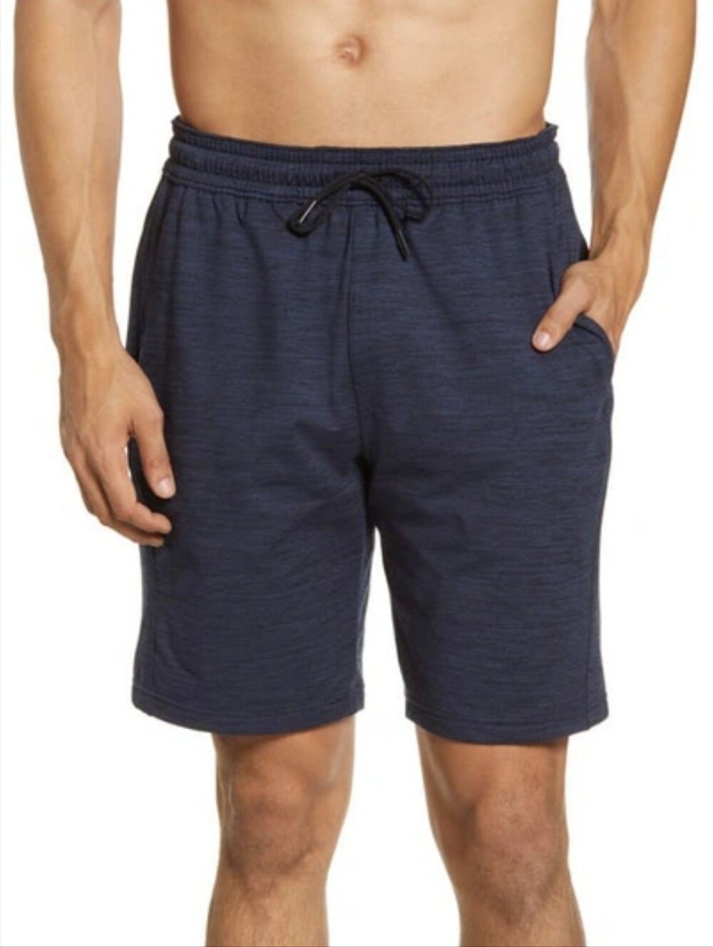 Zella Men's Black Oxide Melange Athletic Drawstring Shorts XL   NWT